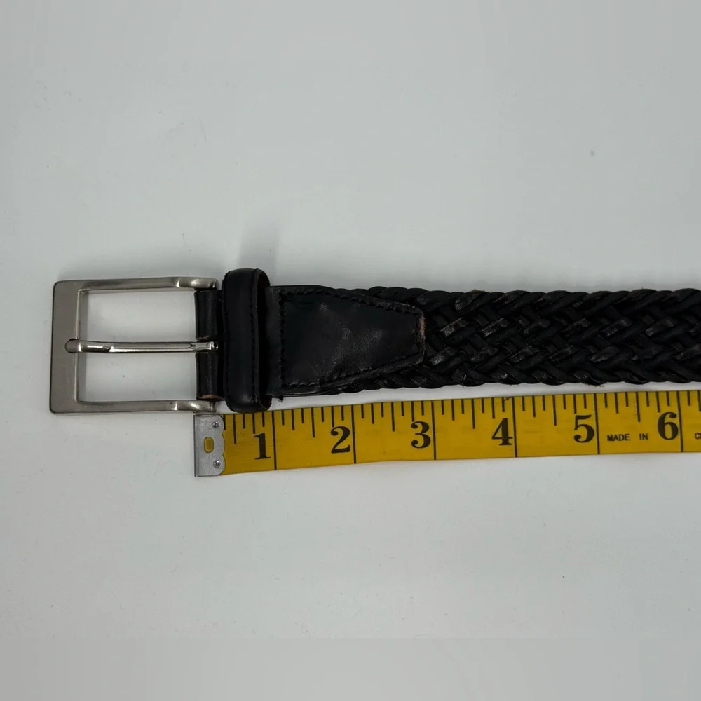 Cremieux Black Braided‎ Leather Belt 40